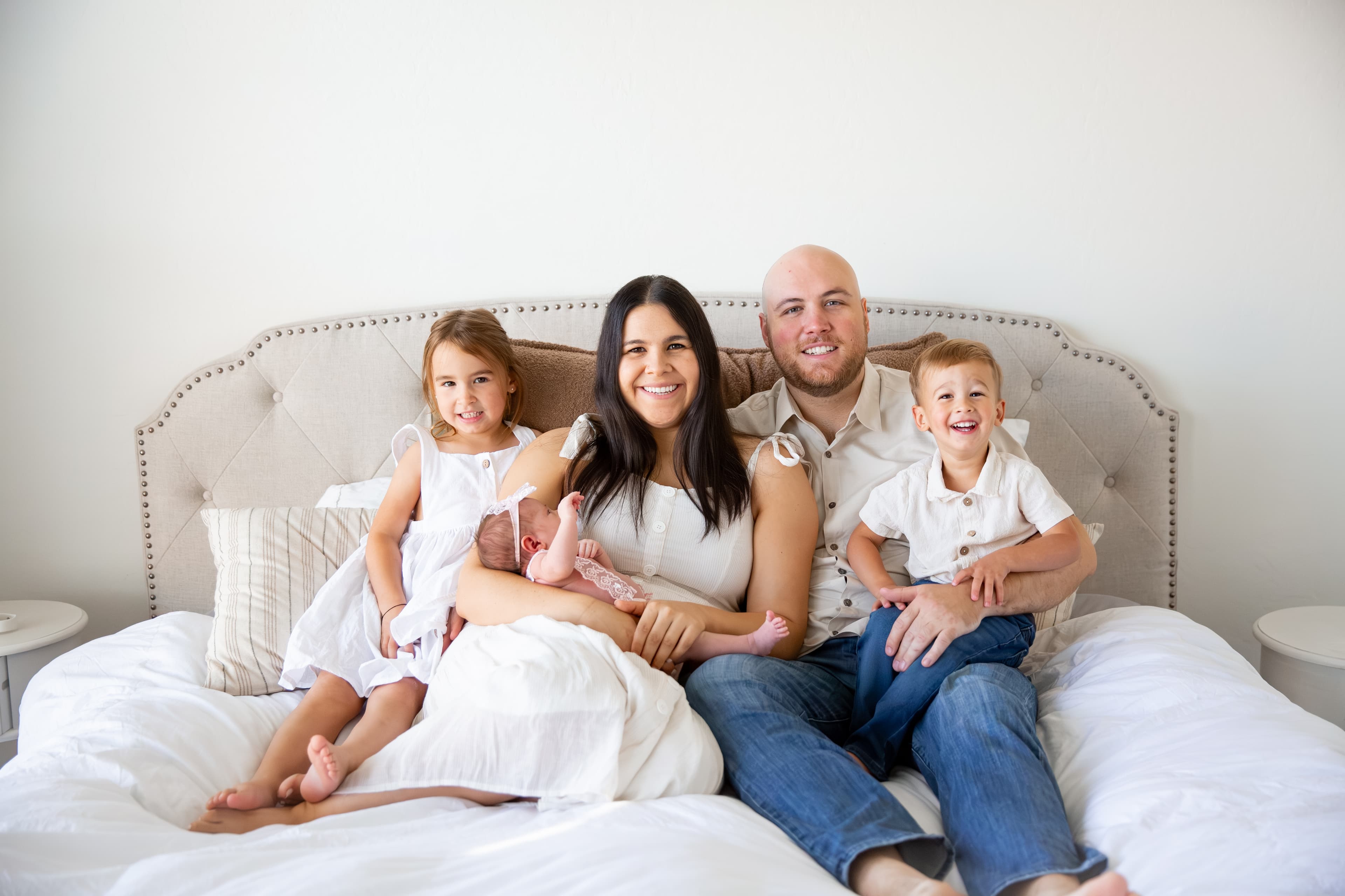 Briana Huber with her family